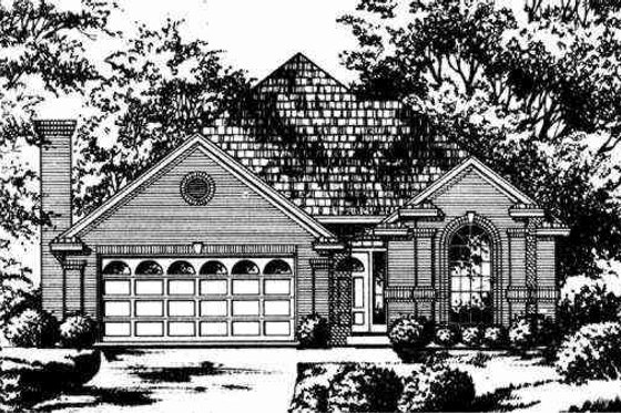 Exterior - Other Elevation for European House Plan #40-145 - 3 bed, 2 bath