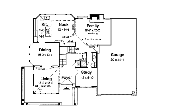 Traditional Floor Plan - Main Floor Plan #312-815