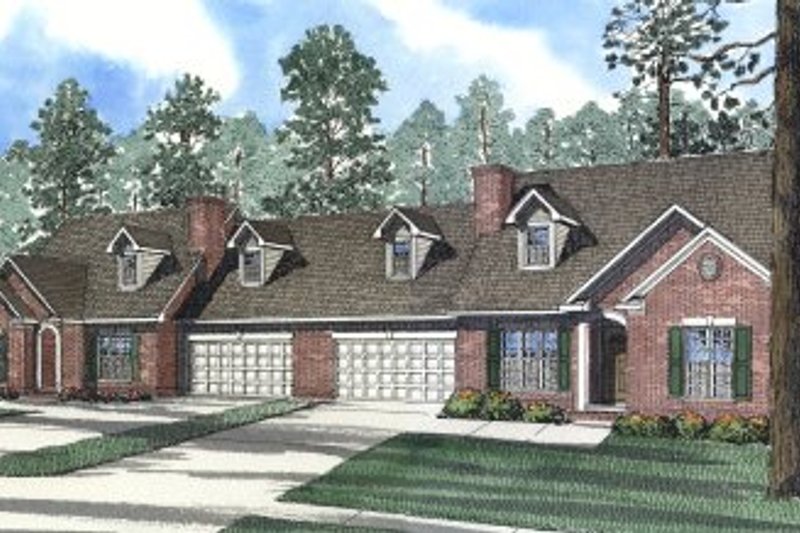Architectural House Design - Traditional Exterior - Front Elevation Plan #17-2026