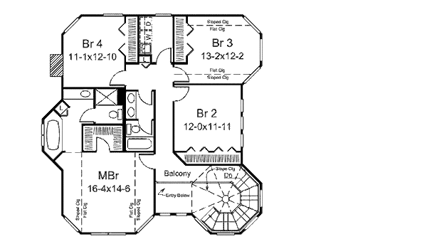 Dream House Plan - Victorian Floor Plan - Upper Floor Plan #57-548