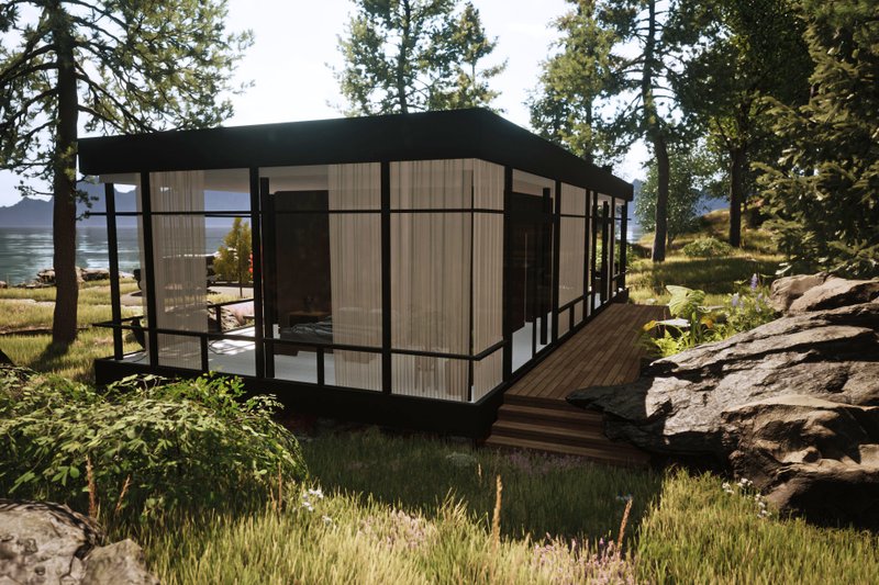 House Plan Design - Exterior - Other Elevation 5 for Modern House Plan #80-225 - 1 bed, 1.5 bath