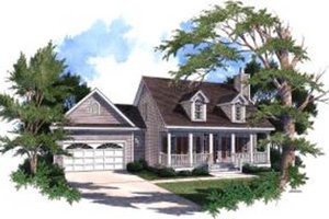 Country Exterior - Front Elevation Plan #37-142