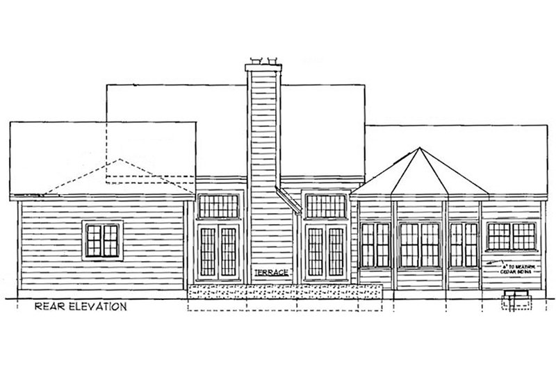 Dream House Plan - Country style home, farmhouse rear elevation