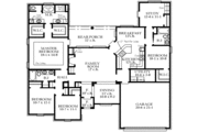Mediterranean Style House Plan - 5 Beds 3 Baths 2261 Sq/Ft Plan #69-144 
