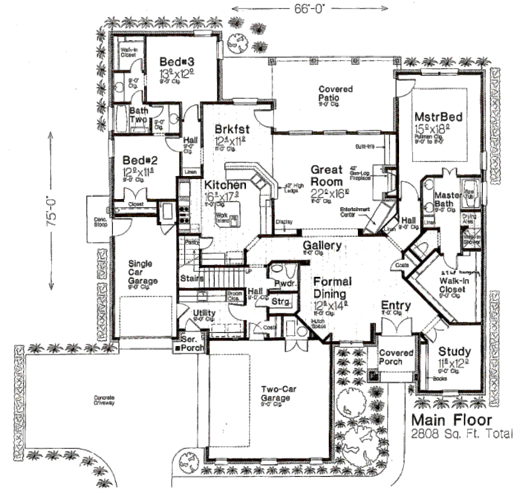 Tudor Style House Plan - 3 Beds 2.5 Baths 2808 Sq/Ft Plan #310-659 ...