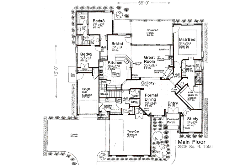 Dream House Plan - Floor Plan - Main Floor for Tudor House Plan #310-659 - 3 bed, 2.5 bath