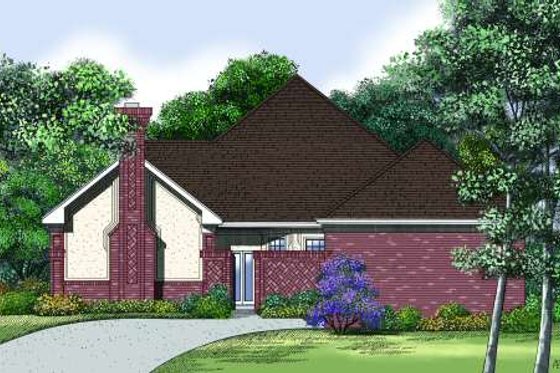 Exterior - Front Elevation for Traditional House Plan #45-311 - 2 bed, 2 bath