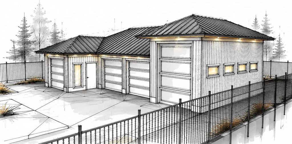 Exterior - Other Elevation 1 for Farmhouse House Plan #1101-74, 0 bath