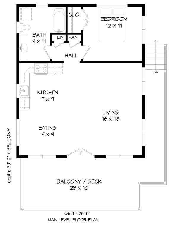Architectural House Design - Modern Floor Plan - Main Floor Plan #932-343