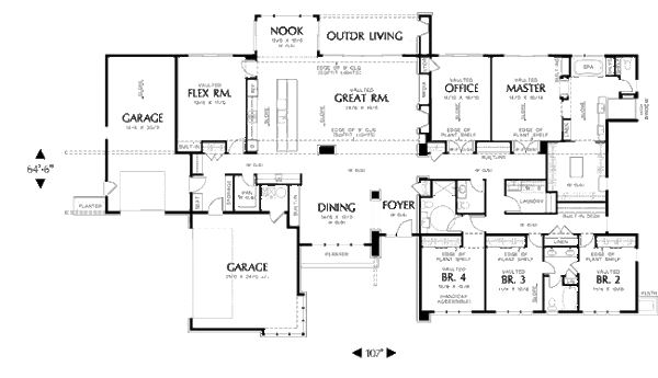 Home Plan - Modern Floor Plan - Main Floor Plan #48-481