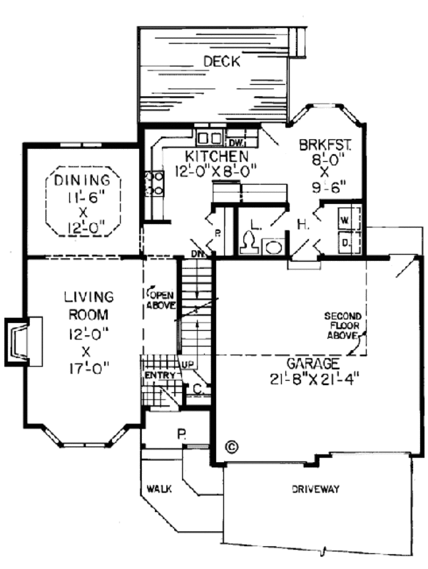 Traditional Floor Plan - Main Floor Plan #312-265