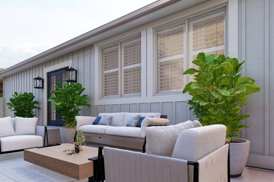 Exterior - Outdoor Living for Ranch House Plan #1060-311 - 6 bed, 4 bath