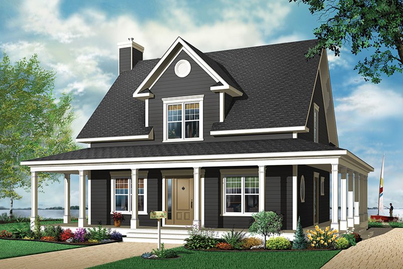 House Plan Design - Exterior - Front Elevation 4 for Traditional House Plan #23-822 - 3 bed, 1.5 bath