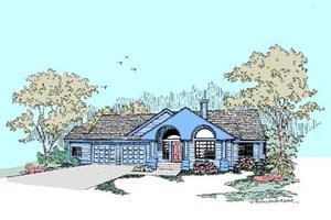 Traditional Exterior - Front Elevation Plan #60-458