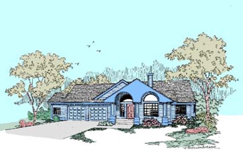 Home Plan - Traditional Exterior - Front Elevation Plan #60-458