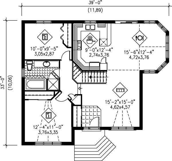Modern Floor Plan - Main Floor Plan #25-325