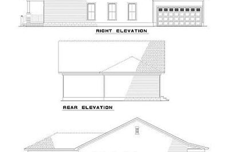House Plan Design - Exterior - Rear Elevation for Country House Plan #17-440 - 3 bed, 2 bath