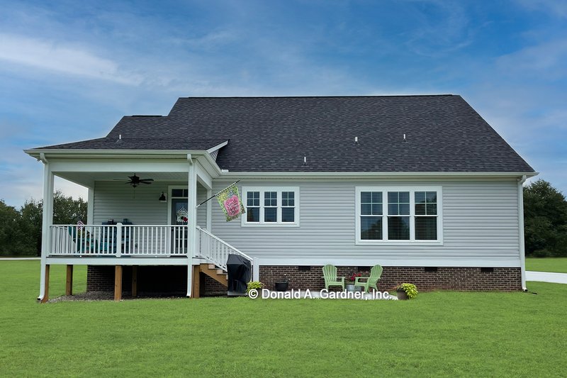 House Plan Design - Exterior - Rear Elevation for Cottage House Plan #929-1129 - 3 bed, 2.5 bath