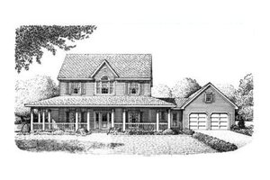 Country Exterior - Front Elevation Plan #410-135