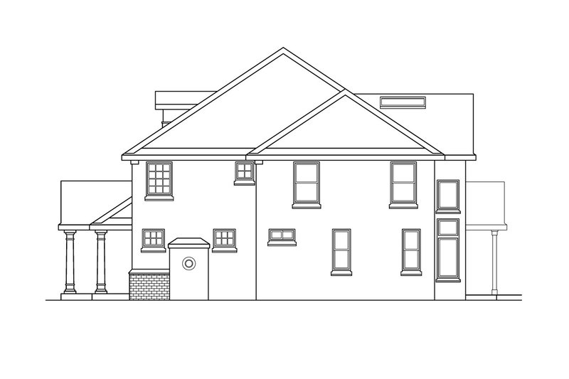 Home Plan - Exterior - Other Elevation 1 for Colonial House Plan #124-355 - 4 bed, 4.5 bath