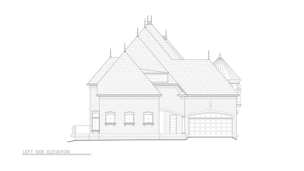 Exterior - Other Elevation for European House Plan #119-197 - 5 bed, 5 bath