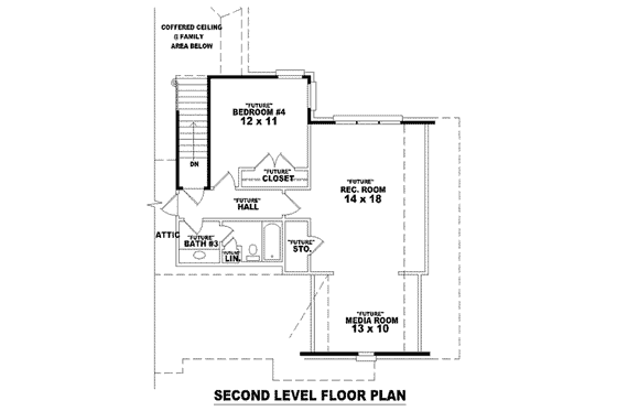 Floor Plan - Other Floor for European House Plan #81-1173 - 3 bed, 2 bath