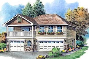 Traditional Exterior - Front Elevation Plan #18-9540