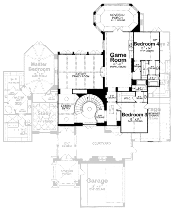 Dream House Plan - European Floor Plan - Upper Floor Plan #20-1731