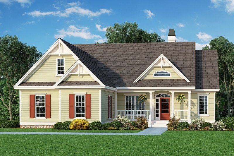 Architectural House Design - Country Exterior - Front Elevation Plan #929-421
