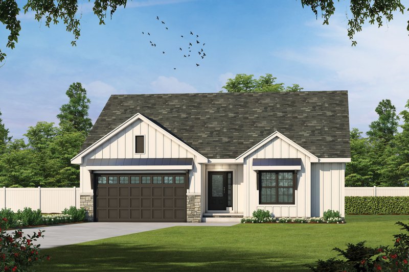 Dream House Plan - Farmhouse Exterior - Front Elevation Plan #20-2462