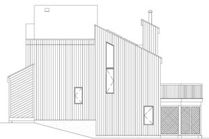 Exterior - Other Elevation 1 for Modern House Plan #25-2288 - 4 bed, 2 bath