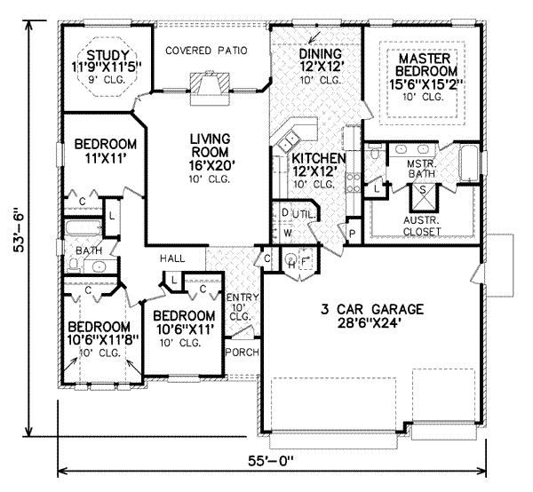 Traditional Floor Plan - Main Floor Plan #65-350