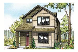 Cottage Exterior - Front Elevation Plan #124-909