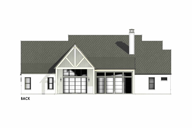 House Plan Design - Exterior - Rear Elevation 1 for European House Plan #1096-52 - 4 bed, 4.5 bath