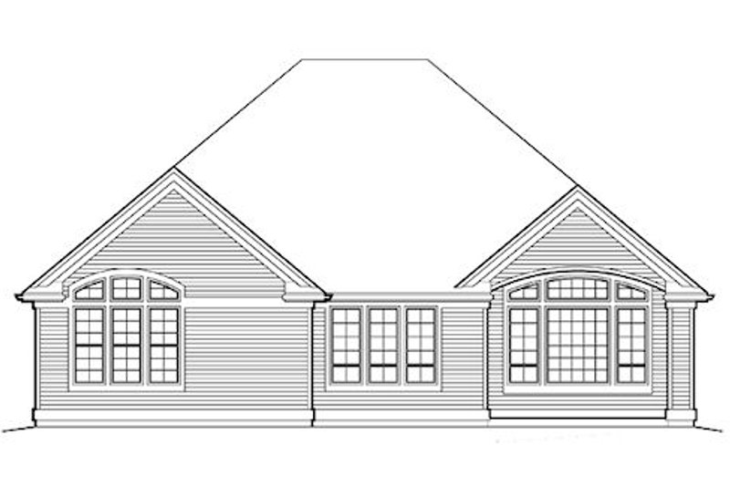 Home Plan - Exterior - Rear Elevation for Traditional House Plan #48-412 - 3 bed, 2.5 bath
