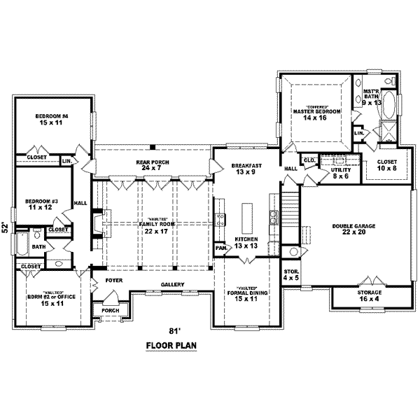 European Floor Plan - Main Floor Plan #81-1584