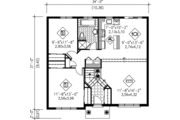 Traditional Style House Plan - 2 Beds 1 Baths 1033 Sq/Ft Plan #25-104 