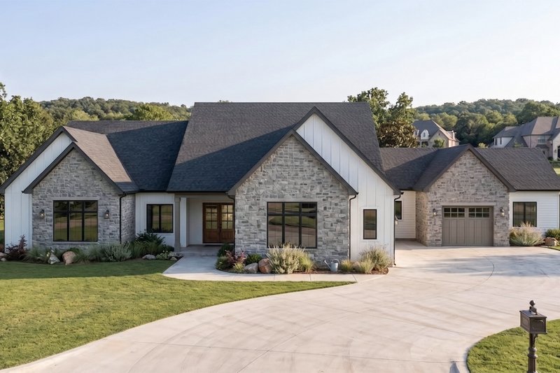 Dream House Plan - Exterior - Front Elevation 2 for Farmhouse House Plan #455-770 - 4 bed, 4.5 bath