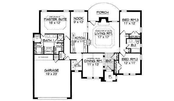Traditional Floor Plan - Main Floor Plan #40-223