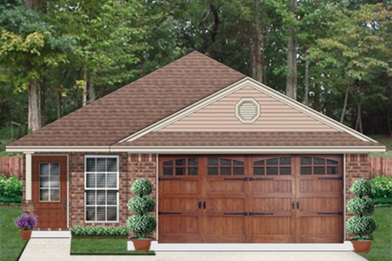 Exterior - Front Elevation for Traditional House Plan #84-640 - 3 bed, 2 bath