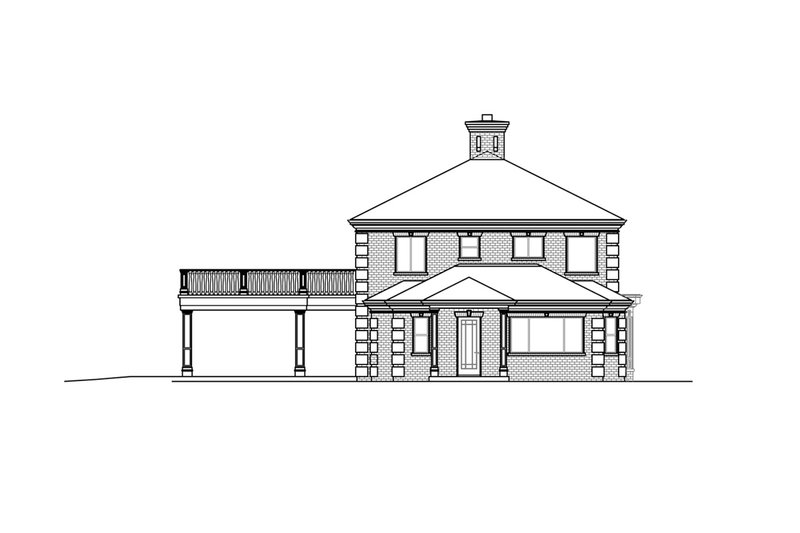 Home Plan - Exterior - Other Elevation 1 for Colonial House Plan #124-1230 - 5 bed, 5.5 bath