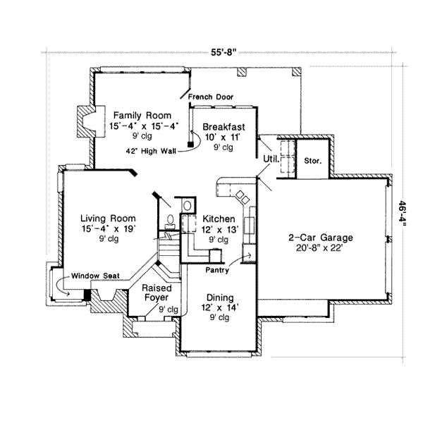 Dream House Plan - European Floor Plan - Main Floor Plan #410-206