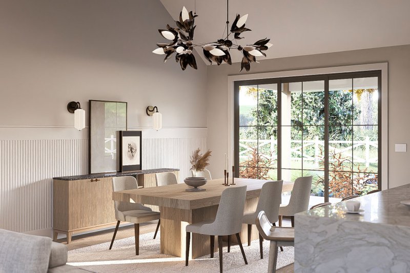 House Design - Interior - Dining Room for Farmhouse House Plan #455-359 - 4 bed, 3.5 bath