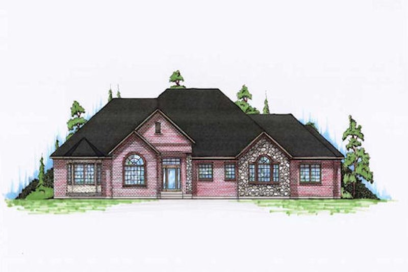 Traditional Style House Plan - 5 Beds 4 Baths 2440 Sq/Ft Plan #5-294