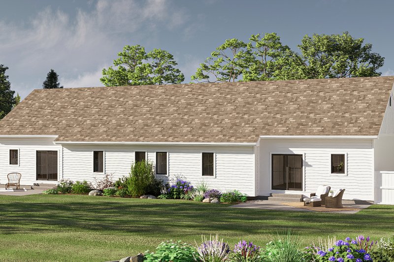 Architectural House Design - Exterior - Rear Elevation for Traditional House Plan #455-386 - 3 bed, 2.5 bath