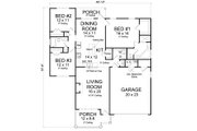 Cottage Style House Plan - 3 Beds 2 Baths 1570 Sq/Ft Plan #513-2089 