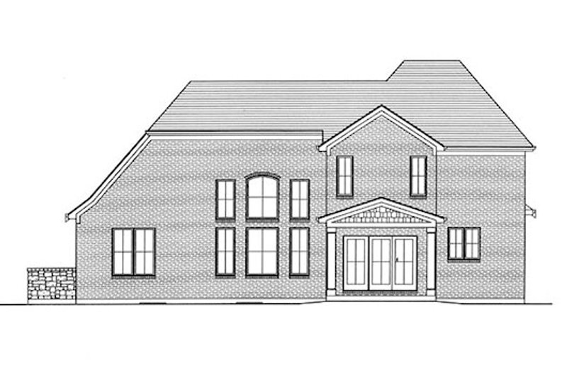 Dream House Plan - Exterior - Rear Elevation for European House Plan #46-473 - 4 bed, 2.5 bath