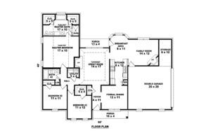 Floor Plan - Main Floor for Traditional House Plan #81-1477 - 3 bed, 2 bath