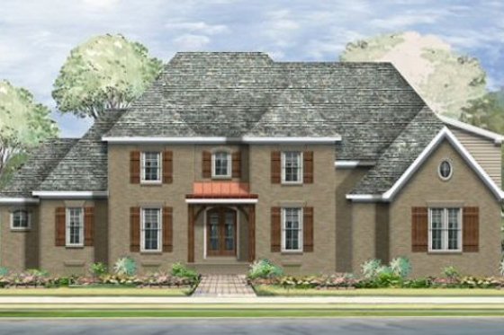 Exterior - Front Elevation for Traditional House Plan #424-266 - 4 bed, 4.5 bath
