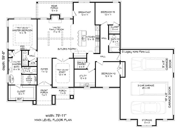 Home Plan - Traditional Floor Plan - Main Floor Plan #932-682